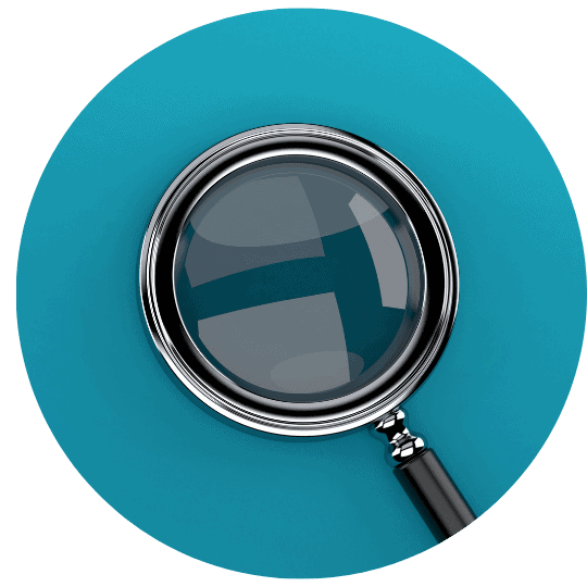 Magnifying glass used to symbolize healthcare career search<br />
